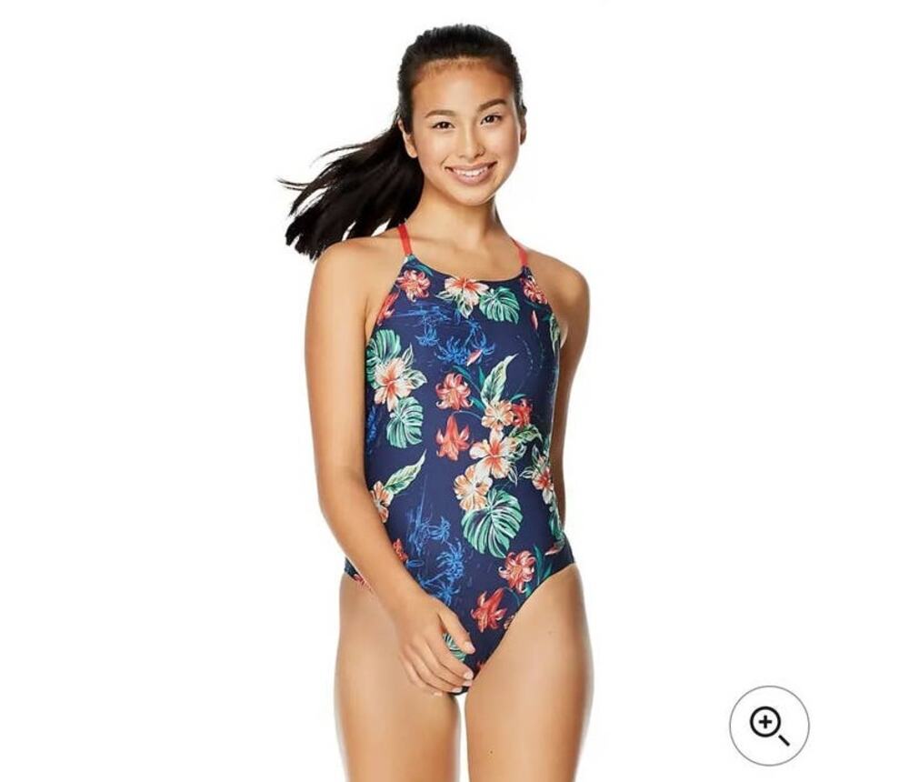 NWT Speedo Printed Tie Back One Piece swimsuit - 22 - island vision floral - 22